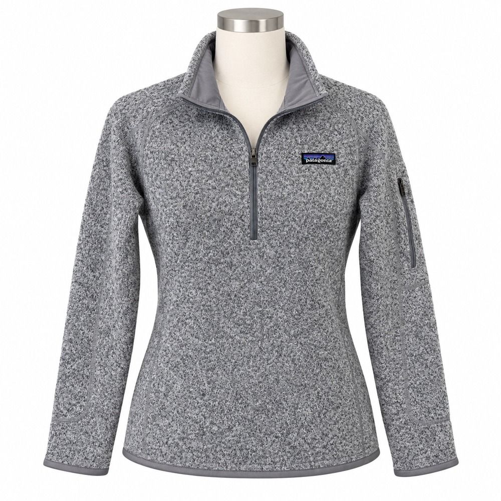 Patagonia Better Sweater 1/4 Zip Fleece Pullover Jacket Women's Medium Gray